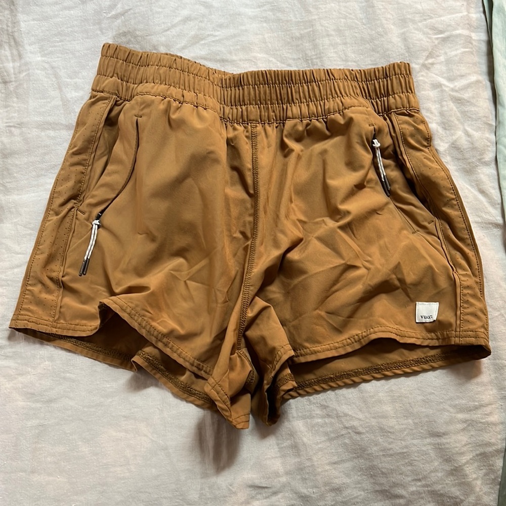 Vuori mustard athletic shorts